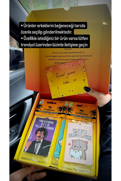 Duftpalm Erkek Sürücülere Özel Hediye Kutulu 20 Adet Araç Kokusu Premium Set ...