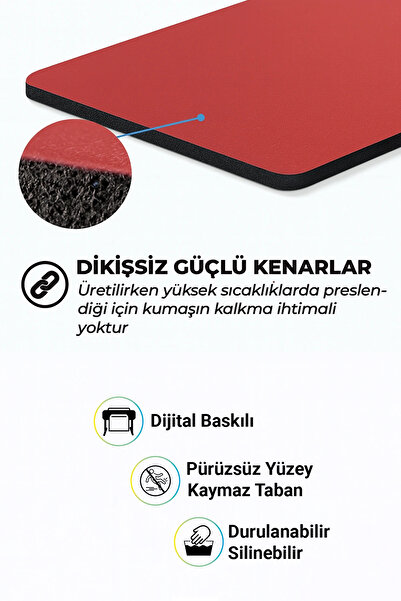 SonicTouch Red Dead Redemption Неплъзгаща се геймърска безшевна червена подложка за клавиатура 32x70 см