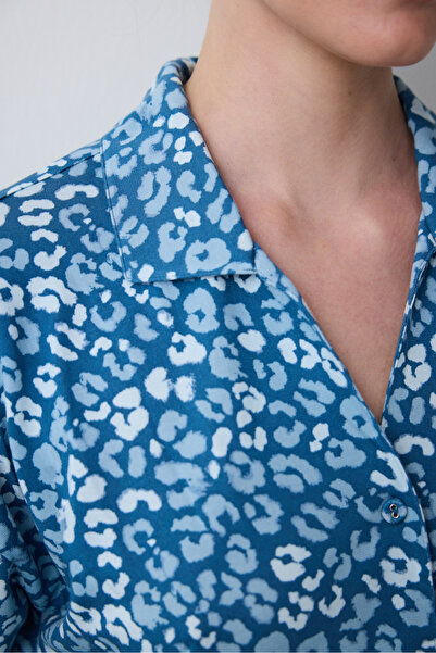 Penti Aging Collagen Leopard Shirt Pants Pajama Set