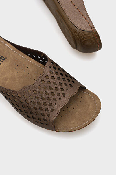 Capone Outfitters Γυναικείες ανατομικές παντόφλες Comfort Capone Z0385 Copper