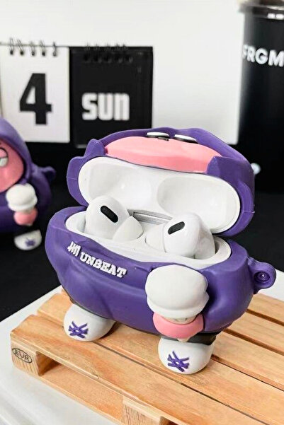 EWEC Pro 2. Nesil Uyumlu Hoodie Tasarım Patrick Yıldız Figürlü Sevimli Kopçalı Koruyucu Kulaklık Kılıfı