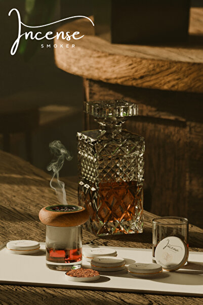 İnsence Smoker Whiskey & Cocktail Smoking Set - 4 Different Flavors (Oak, Walnut, Cherry, Apple)