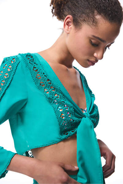 Penti Green West V-Neck Beach Top