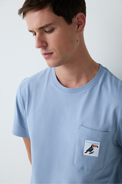 Penti Bird Blue Trousers Pajama Set