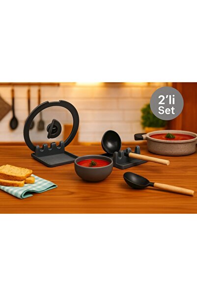 Nesto Home Σετ 2 τεμαχίων: Στήριγμα για καπάκια κατσαρόλας και θήκη για κουτά...