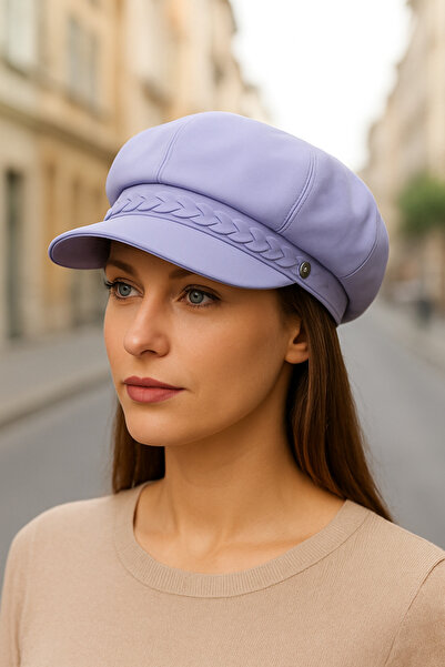 Sir Cliffson قبعة نسائية من الجلد الطبيعي