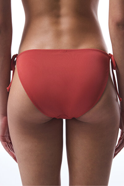 Penti Zimtfarbener, gebundener Bikini-Unterteil mit niedriger Taille