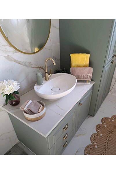 Turkuaz Cerastyle Seramik Lal C Serisi Tezgah Üstü Çanak Lavabo 60Cmx45,5 Cm