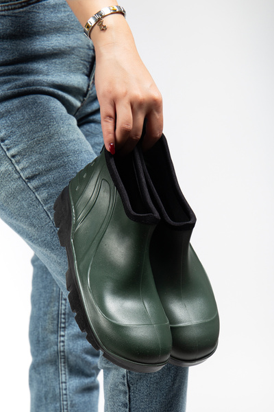 e&e %100 Su Geçirmez Pvc 11 Cm Kısa Çizme Köy Çiftçi Çoban İşçi Bahçe Ayakkab...