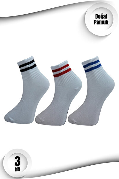 PUFAZZO Set de șosetă cu dungi tenis unisex - scurt, cu dungi, bumbac natural, fără cusături , șosete respirabile