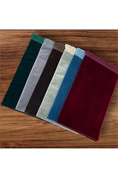 OBRNHOMEN 550-600 Grams Everlasting Patternless Velvet Prayer Rug Prayer Mat Dodya Manufacturing Fine Weaving Stylish Design
