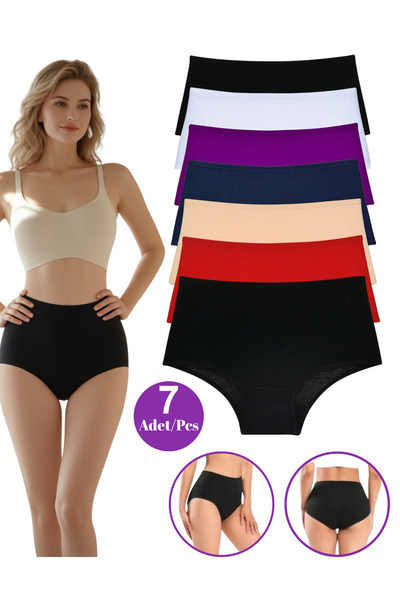 ROSEPERİ Chiloți pentru femei talie înaltă Pachet de 7efect modelator Extra moi și confortabil