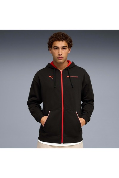Puma F1 Essential+ Fullzip Hoodie Jacket 632653-01 Men's Tracksuit Top Black