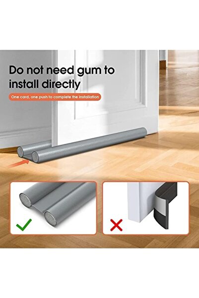 fulina 2 Pcs Door Draft Stopper, Adjustable Door Sweeping Sound Protection Internal Double-Sided Windshield