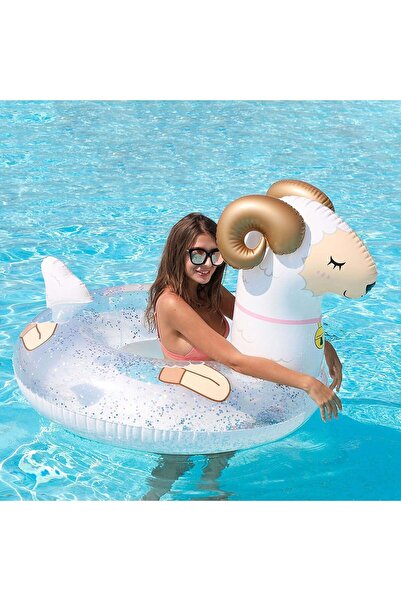 fulina Inflatable Pool Float for Adults, Pool Swim Ring, Water Fun Large Blow-Up Summer Beach Swimming Raft