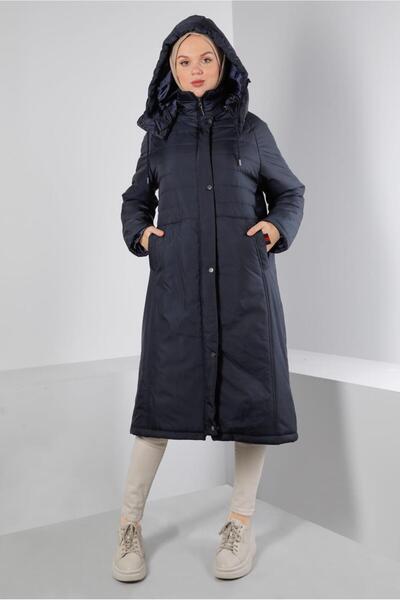 Alvina Капюшонний надувний плащ на блискавці 90319