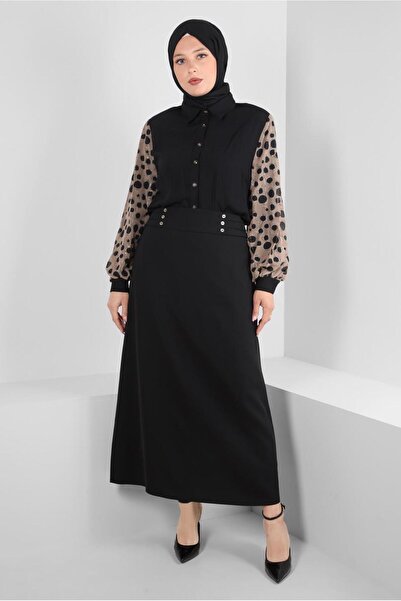 Alvina BUTTON DETAILED A-LINE SKIRT 60410