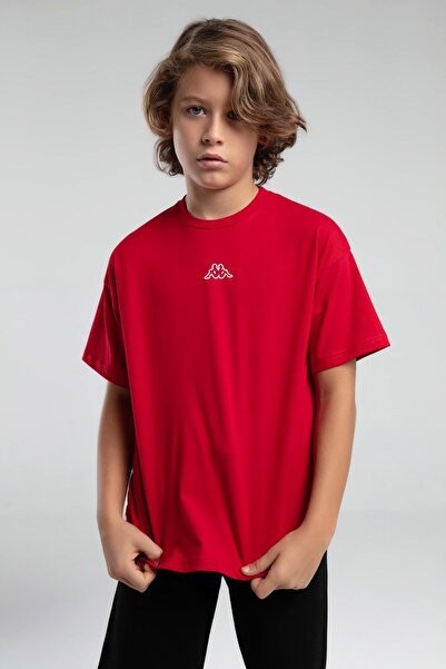 Kappa Logo Johny Erkek Çocuk Kırmızı Regular Fit Tişört