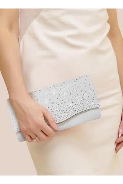 Generic Shiny Glitter Evening Clutch Crossbody Bag Envelope Handbag Chain Purse