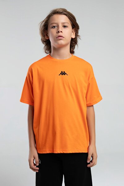 Kappa Authentic Jarod Erkek Çocuk Koyu Turuncu Regular Tişört