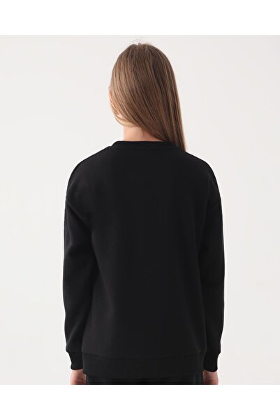 Kappa Αυθεντικό μαύρο φούτερ Bernard για κορίτσια με oversize εφαρμογή