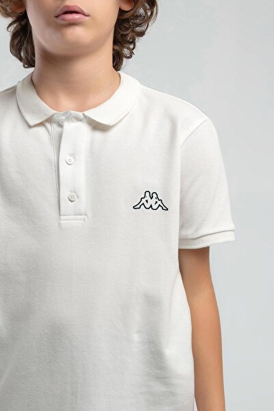 Kappa Ανδρικό μπλουζάκι πόλο λευκό