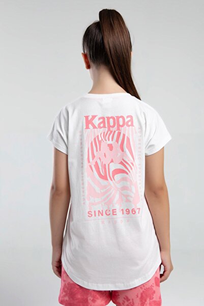 Kappa Αυθεντικό μπλουζάκι Kailyn Girl's White Regular Fit