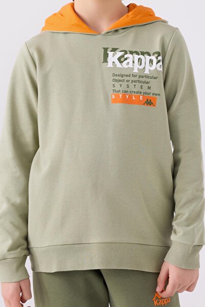 Kappa Douglas Boy's Green Regular Fit Sweatshirt