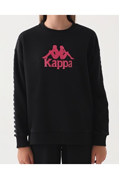 Kappa Αυθεντικό μαύρο φούτερ Bernard για κορίτσια με oversize εφαρμογή