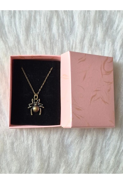 Orora Fairycore Spider Bronze-antique Yellow Color Necklace