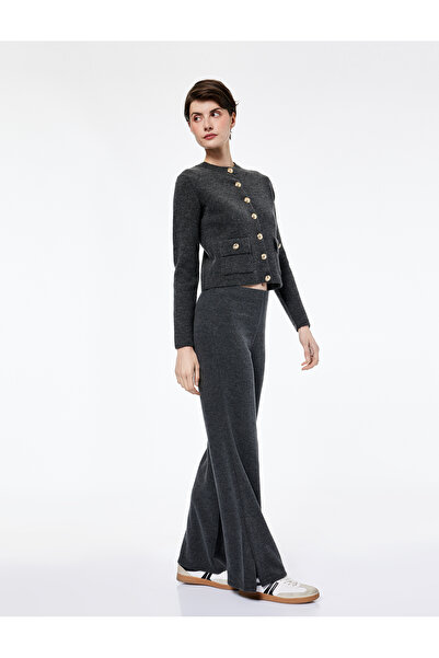 Koton Standard Waist Straight Wide Leg Pants