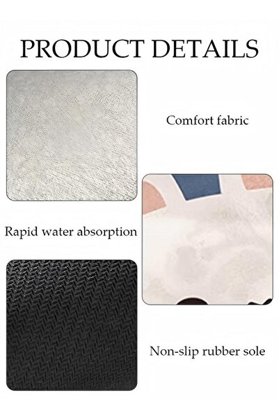 Generic Diatom Mud Bath Mat Set Bathroom Kitchen Rug Mat Extra Absorbent Bath Rugs Non-Slip Quick Drying