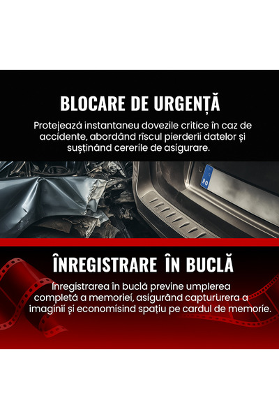 Autiqo ® Dual Car DVR Camera GPS – 4K Ultra HD, Night Vision, 170° + Rear Camera