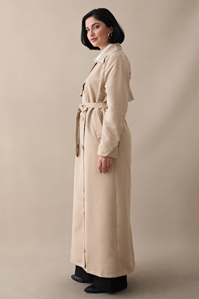 InStyle Λεπτομέρεια καλύμματος Πέτρινη καμπαρντίνα με μακριά γραμμή