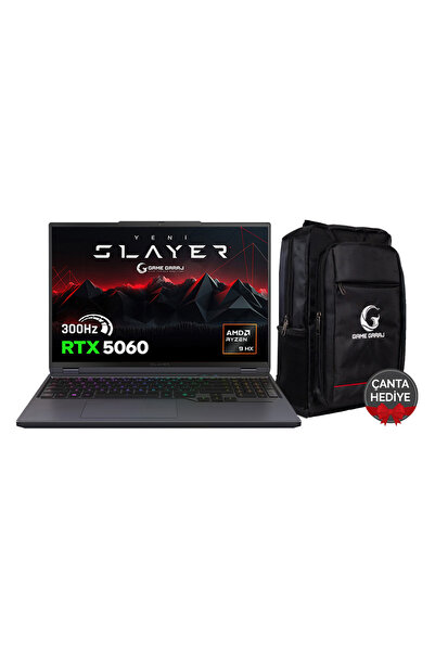 Game Garaj Slayer R9T-5060 C7 AMD Ryzen 9 8945HX 16GB RAM 1TB SSD RTX5060 16"...