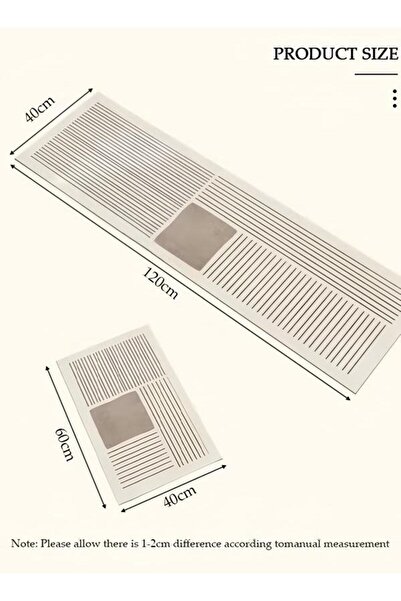 Generic 2 PCS Kitchen Mats and Rugs Set , Non Slip Heavy Duty Standing Mat, Quick Dry Diatom Mud Floor Mat