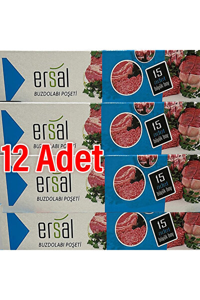 x 12 Paket Buzdolabı Poşeti Büyük Boy ( 15 Adet )