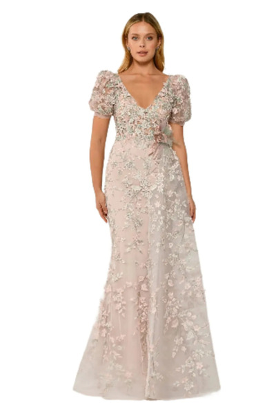 ALFABETA Elbise Kadın Abiye Pudra-Mint Beden : 44