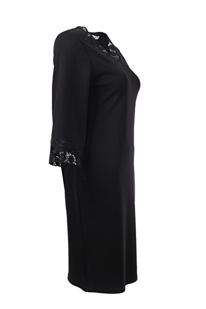 Ekol Φόρεμα με δαντέλα 3/4 μανίκια - Μινιμαλιστικό & Κομψό