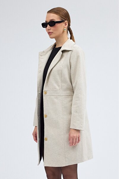 Toridas Dikiş Detaylı Tasarım Kaşe Kaban