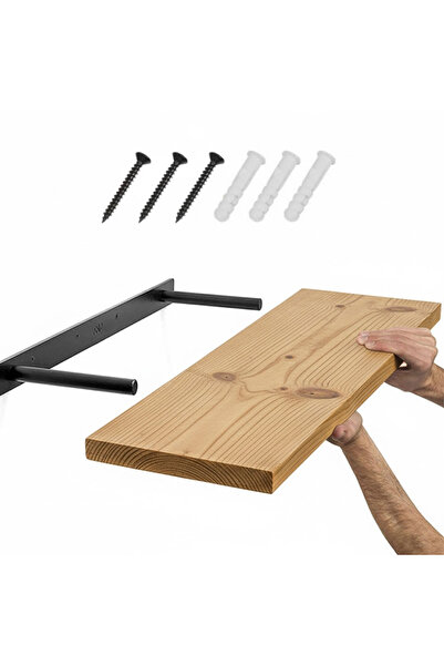 Generic Wall mounted wooden shelf Size: 15X 60cm