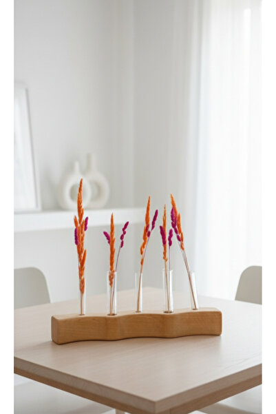 MBE Ahşap Tüplü Ahşap Vazo - Saksı