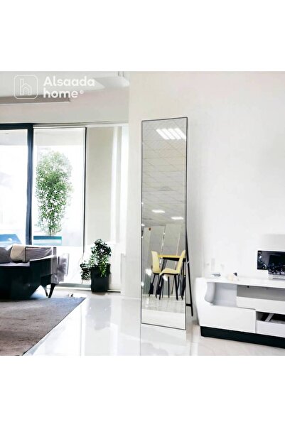 Al Saada Home إطار مرآة أرضية - أسود - 35-150 سم