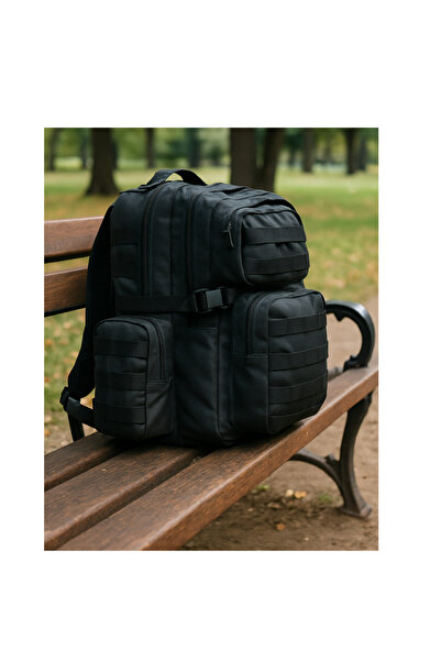 ÇANTA حقيبة ظهر تكتيكية عسكرية مقاومة للماء للتخييم والرحلات سعة 42 لترًا من Mountaineer باللون الأسود