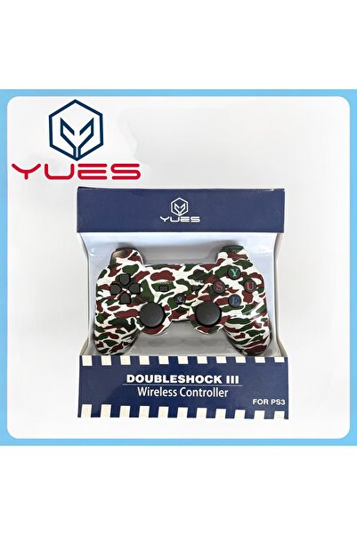 YUES PS3 Uyumlu Kablosuz Joystick – DualShock 3 Destekli, Titreşimli, Şarjlı, Desenli