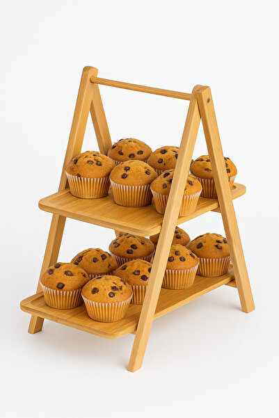 ERKUGO حامل توابل مستطيل من طبقتين من الخيزران - منظم ومنظم