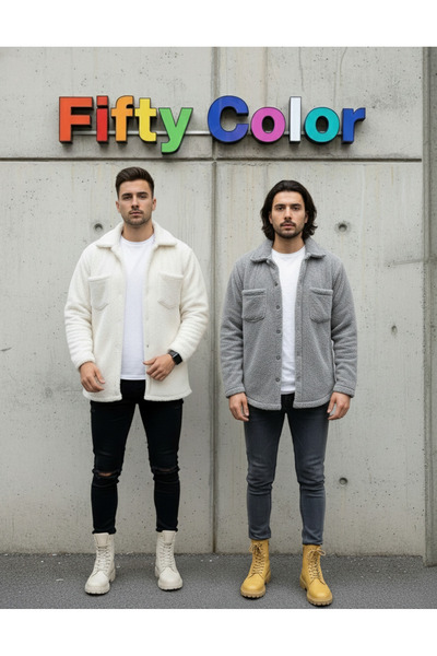 Fifty Color 2-кнопковий slimfit плюшевий піджак сіро-білий