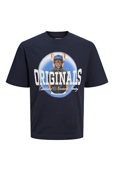 Jack & Jones Ανδρικό μπλουζάκι Jack&jones Crew Neck με κοντό μανίκι Navy Blue 12229290