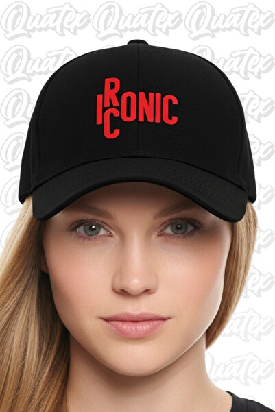 QUATEX Iconic Κεντητό Καπέλο – Μαύρο 100% βαμβακερό Gabardine Unisex Μοντέλο