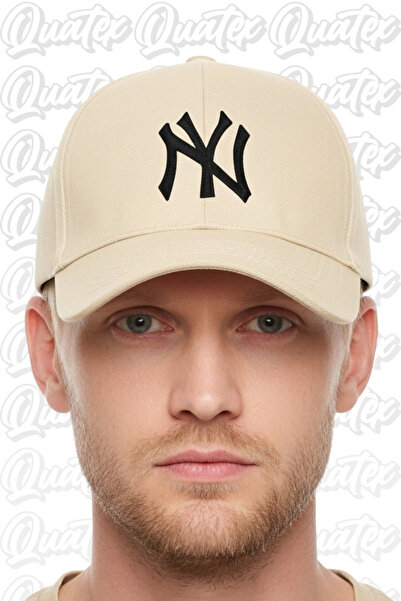 QUATEX Ny New York Вишита шапка – Крем 100% бавовна габардин, унісекс модель